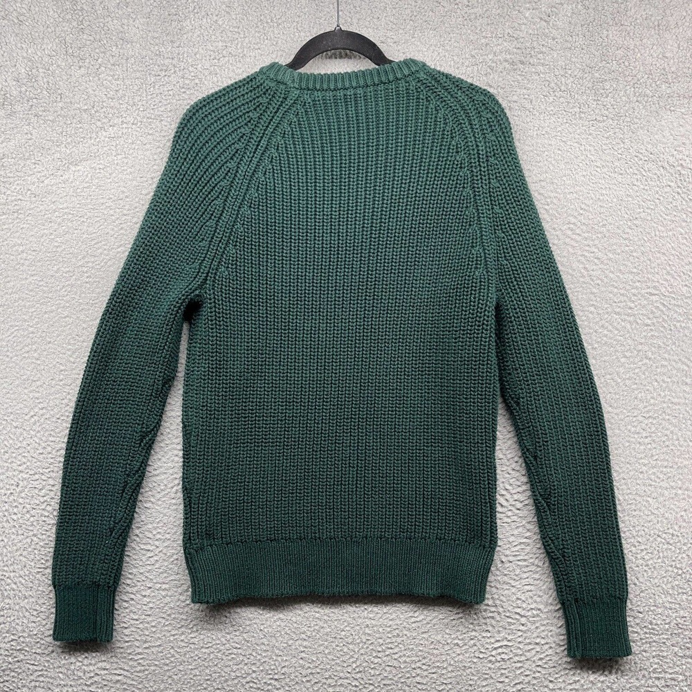 J Crew Womens Sweater Green Chunky Long Sleeve Scoop Neck Pullover Knit Size M - Picture 9 of 10
